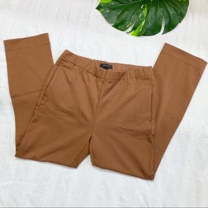 Ann Taylor Brown Pull On Slim Ankle Pants - Small